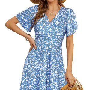 UVN Summer Dress V Neck A-Line